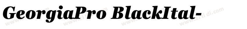 GeorgiaPro BlackItal字体转换
